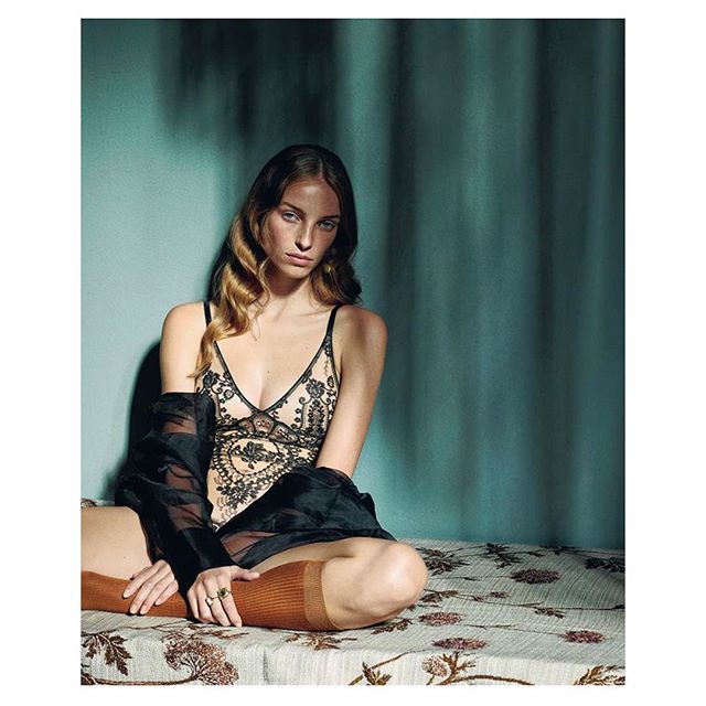 I.D. Sarrieri embroidery triangle bodysuit