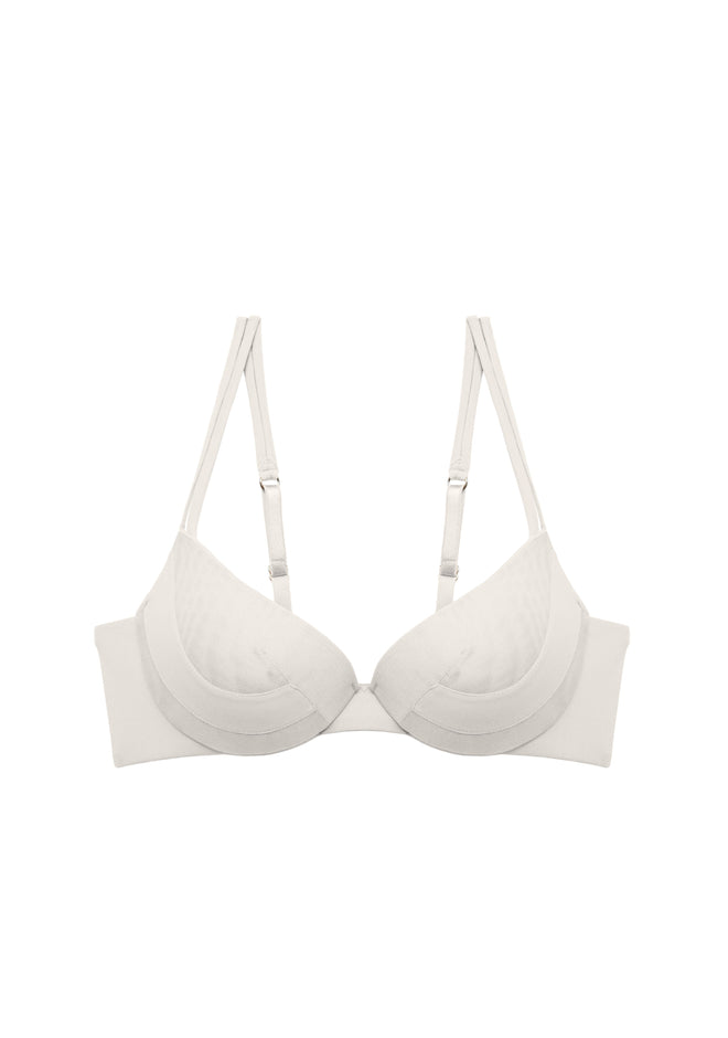 Soho Weekends Padded Push Up Bra in Cream