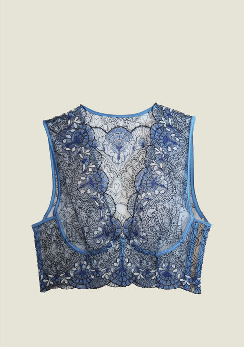 Venetian Glass Underwired Top flat lay product shot showcasing hybrid bra and top design
