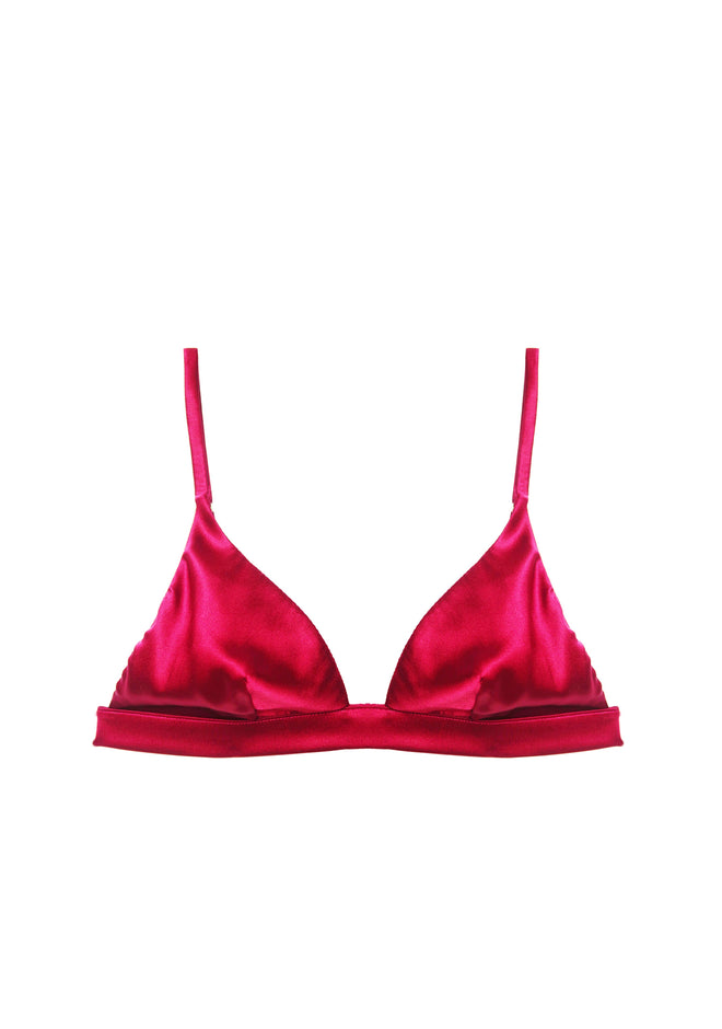 Lombard Street Triangle Bra in Raspberry product flat lay