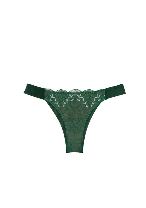 Venetian Glass Thong in Green