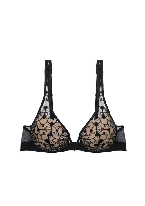 Cleo Padded Bra in Black product flat lay