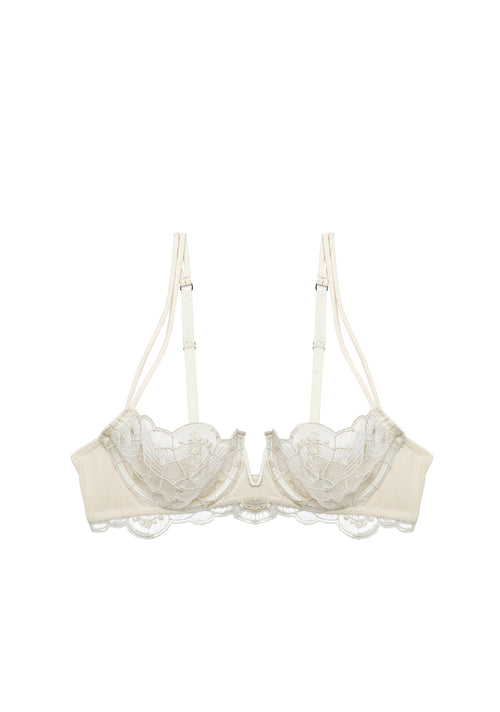 Cleo Balconette Bra in Cream product flat lay