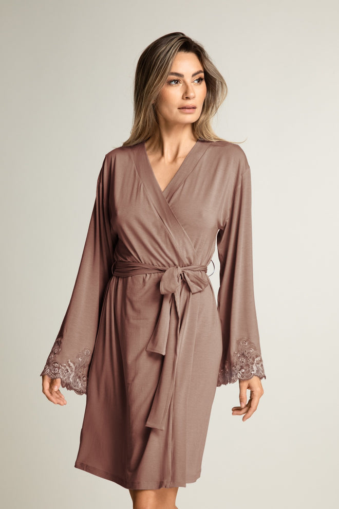 Kensington Mornings Robe in Cocoa