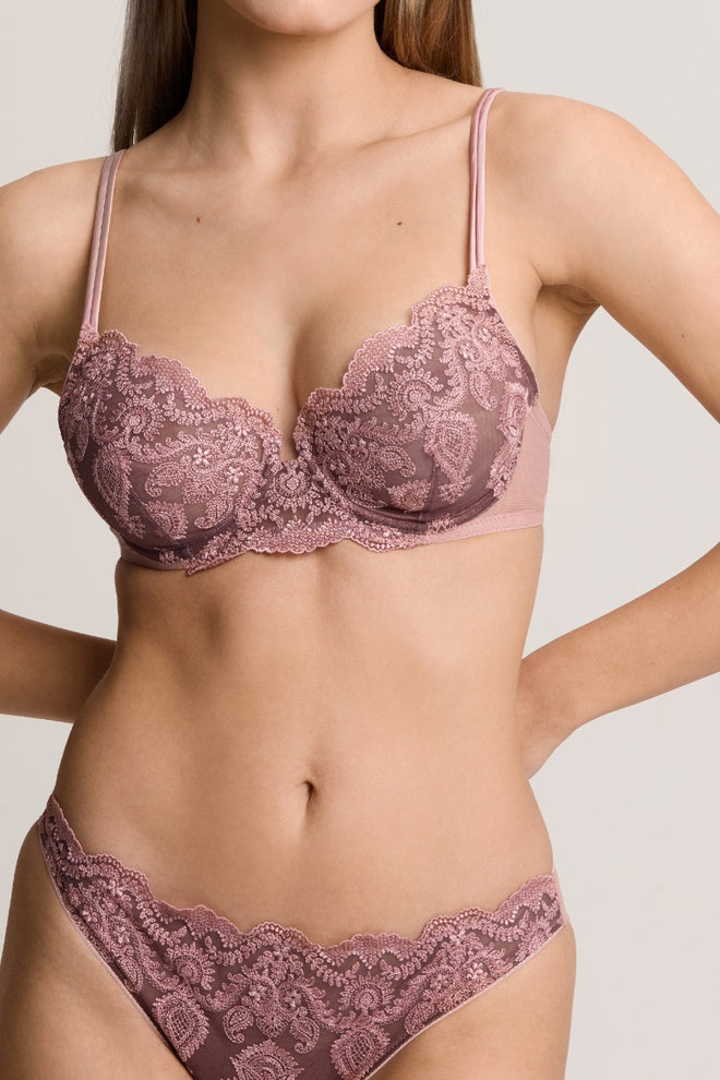 Porcelain Underwire Bra in Vintage Pink