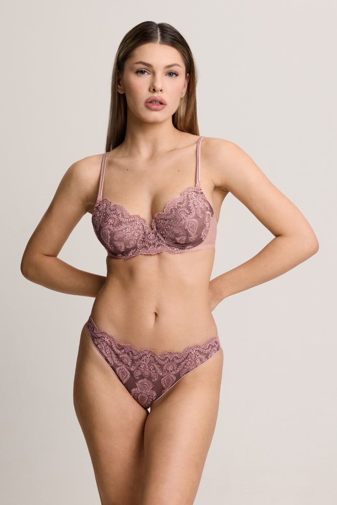 Porcelain Brazilian Brief in Vintage Pink