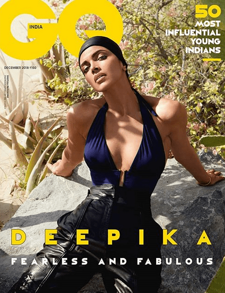 I.D. Sarrieri on the front cover of GQ India featuring Deepika Padukone - I.D. Sarrieri