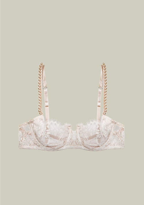 Feathers of a Swan Balconette Bra in Cream