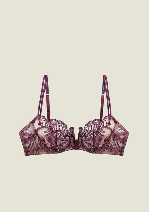 Goddess Of Love Balconette Bra in Amethyst