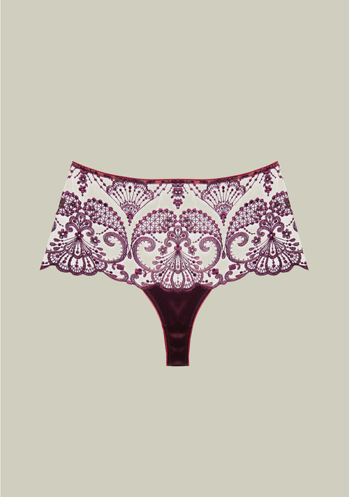 Goddess Of Love High Waist Brief in Amethyst