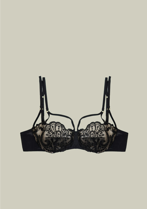 Poised in The Palace Balconette Bra in Black