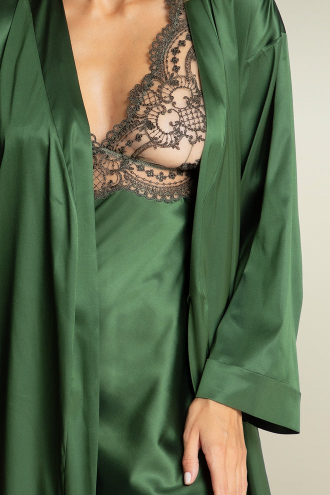 Arabian Nights Robe in Olive Green