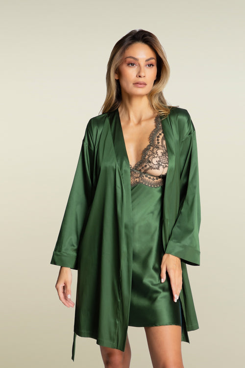 Arabian Nights Robe in Olive Green