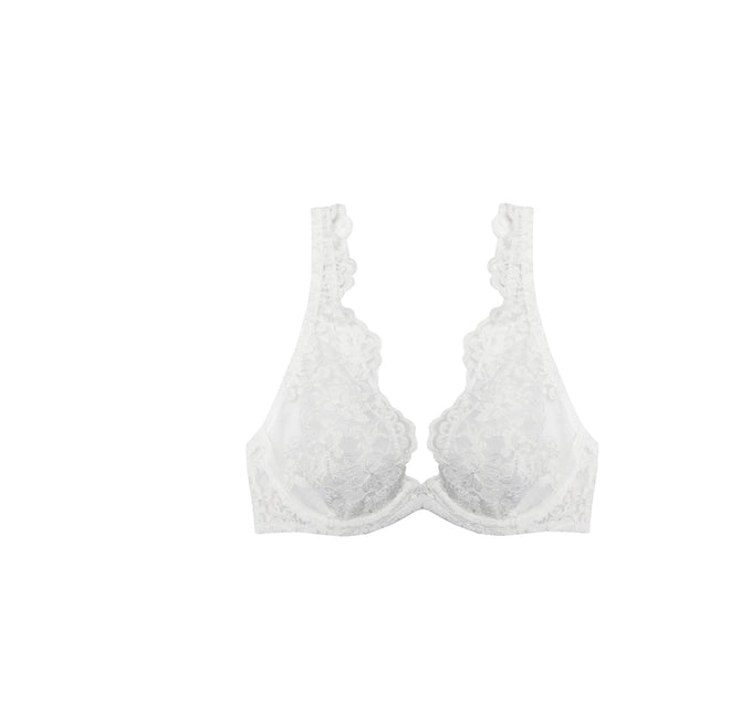 Royal Jewel Underwired Triangle Bra in White