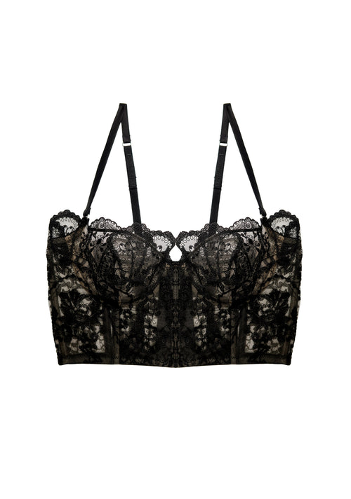 Black Lotus Bustier in Black