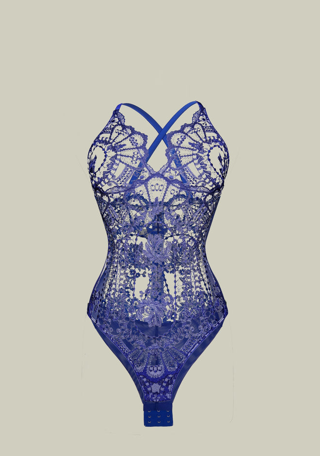 La Naissance de Venus Bodysuit in Deep Blue