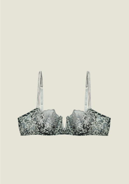 Royal Jewel Balconette Bra in Silver