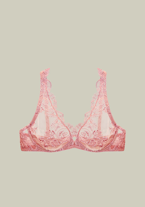 Espresso Evening Underwired Triangle Bra in Rose