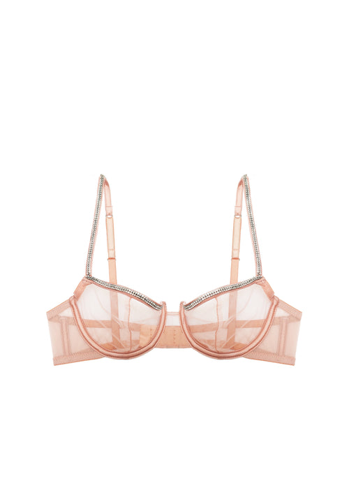 Dancing in the Moonlight Balconette Bra in Pink