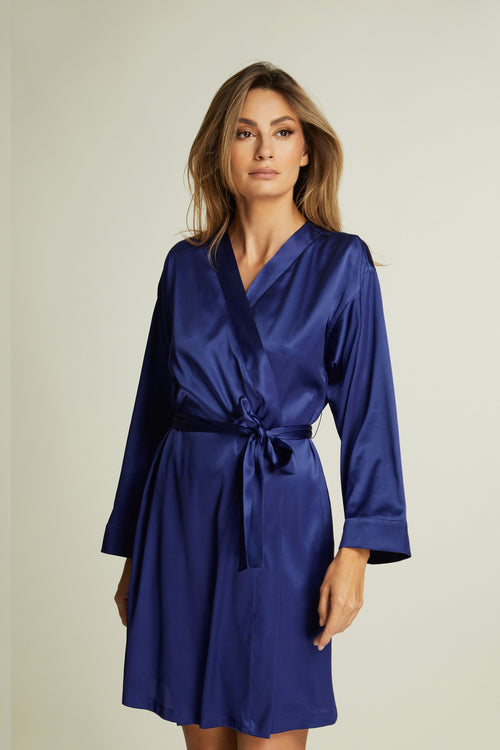 Lombard Street Mini Robe in Navy