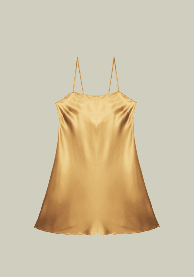 Lombard Street Short Chemise in Gold