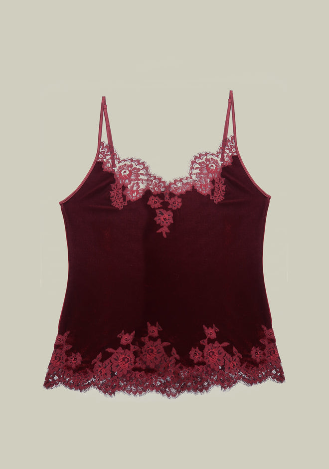 Rose Imperial Top in Wine