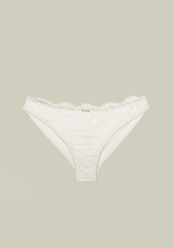 Feathers of Swan Brazilian Brief in Cream