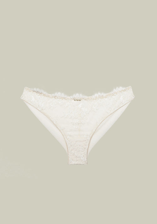 Feathers of Swan Brazilian Brief in Cream