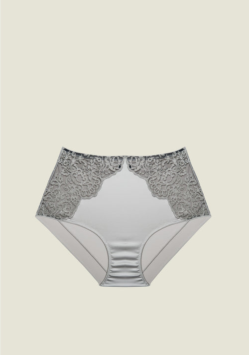 Royal Jewel High Waist Brief in Silver