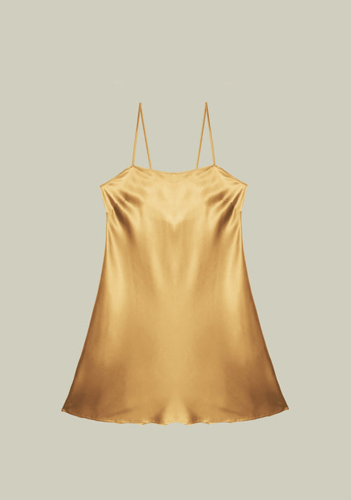 Lombard Street Short Chemise in Gold