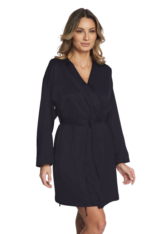 Shop Lombard Street Mini Robe in Black - I.D. Sarrieri