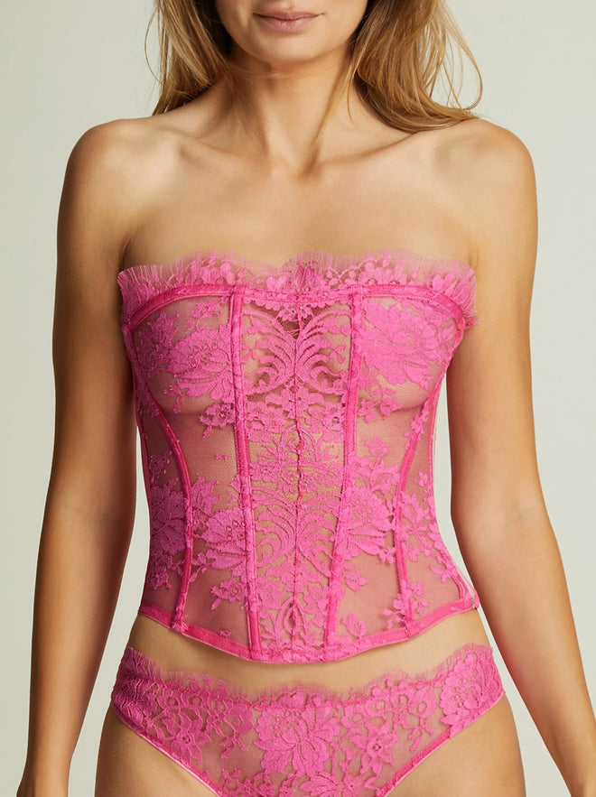 A Night in Marrakech Strapless Bustier in Cyclamen