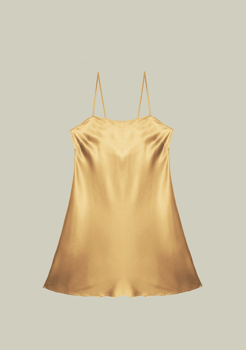 Lombard Street Short Chemise in Gold