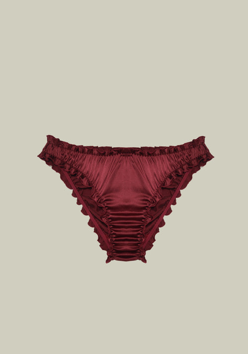 Lombard Street Ruffle Brief in Wine