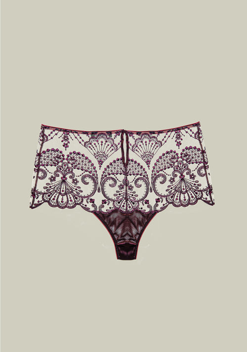 Goddess Of Love High Waist Brief in Amethyst