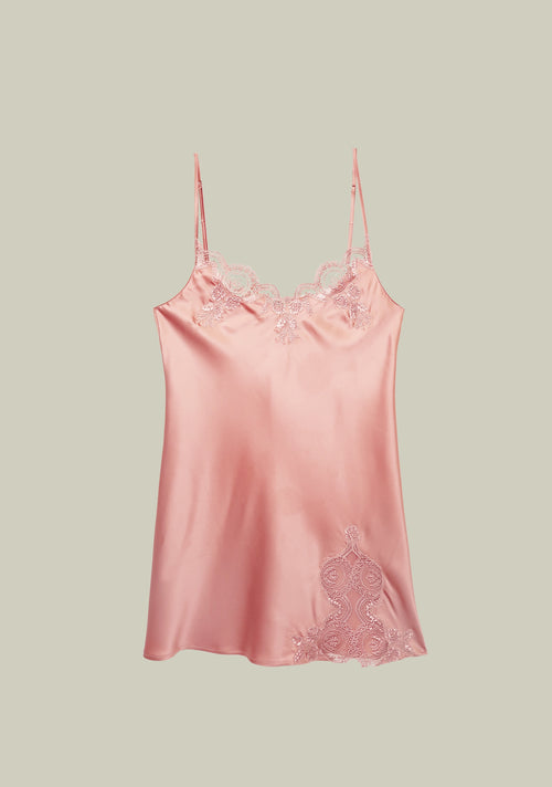 Espresso Evening Short Chemise in Rose