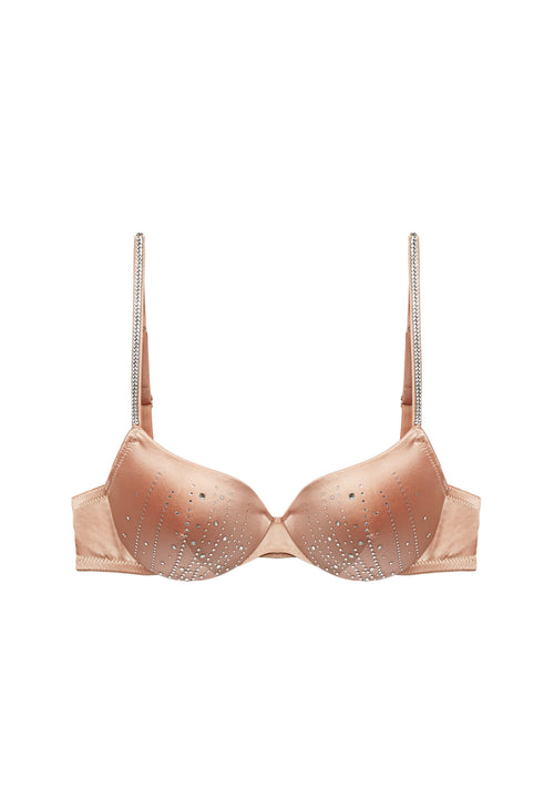 Girls Love Diamonds Padded Bra with Swarovski Crystals in Beige