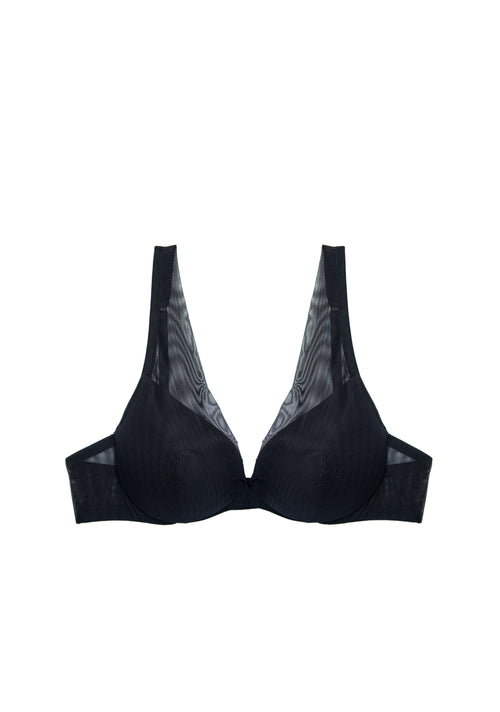 Gia Padded Push Up Bra in Black