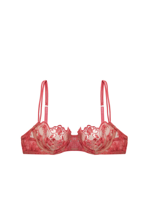 Loulou Balconette Bra in Rose