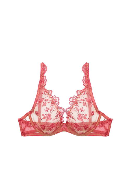 Loulou Underwired Triangle Bra in Rose