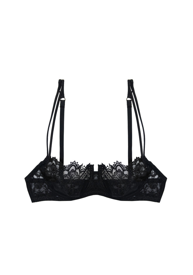 Villa d'Este Balconette Bra in Black