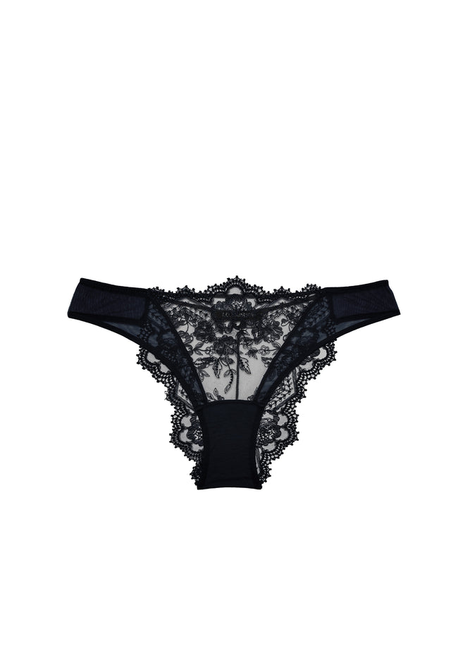 Villa d'Este Brazilian Thong in Black