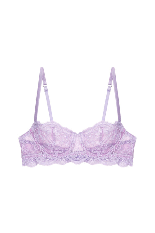 À La Rose Longline Balconette Bra in Lilac