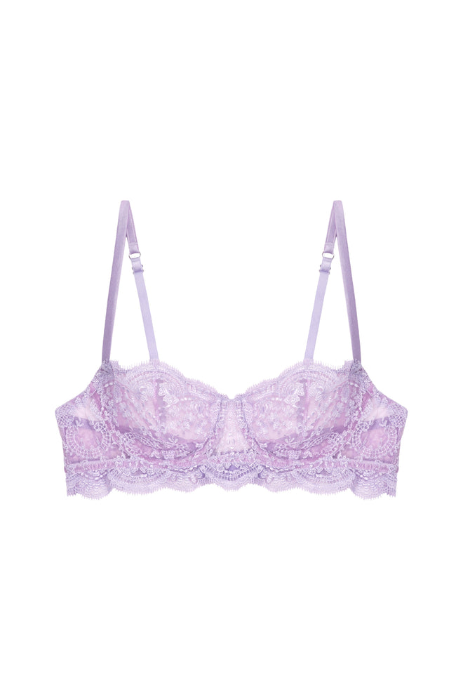 À La Rose Longline Balconette Bra in Lilac