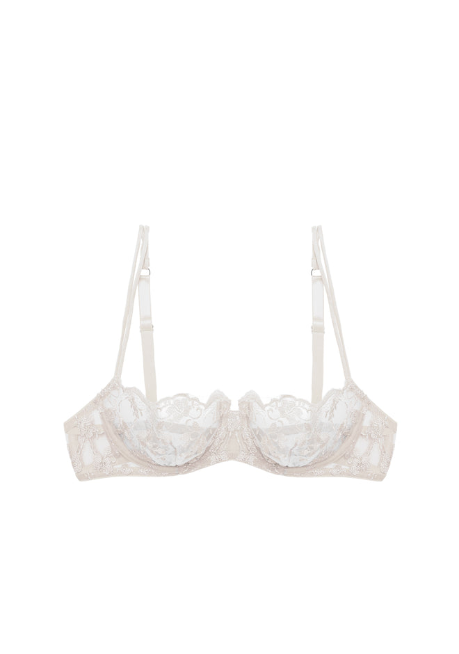 Loulou Balconette Bra in White