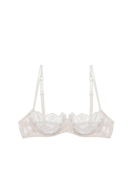 Loulou Balconette Bra in White