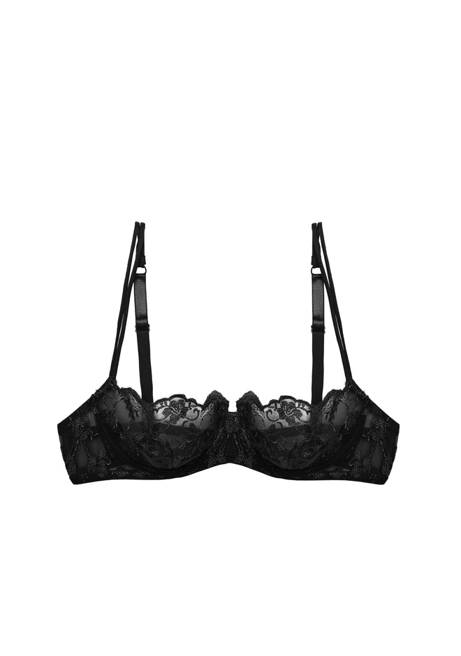 Loulou Balconette Bra in Black