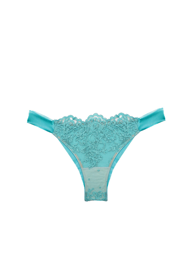 Royal Jewel Thong in Aquamarine