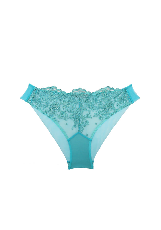 Royal Jewel Medium Brief in Aquamarine