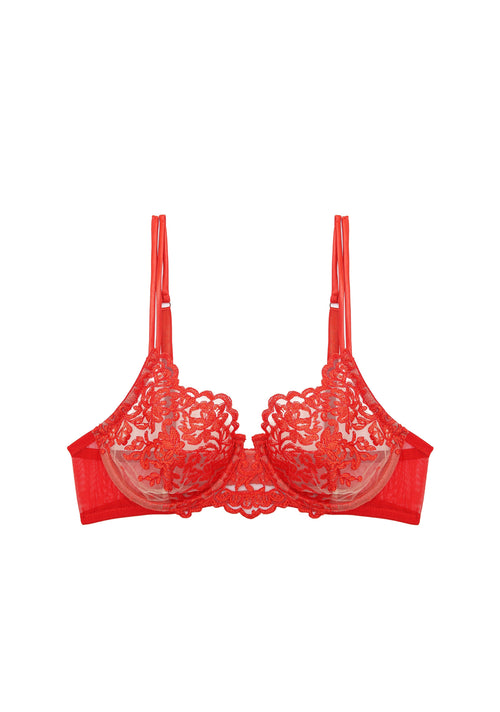 Royal Jewel Underwired Bra in Red